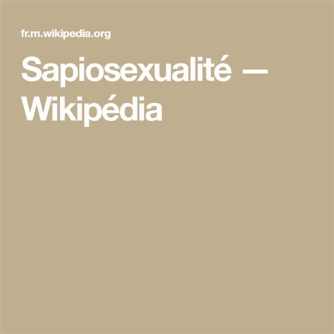 Sapiosexualité — Wikipédia